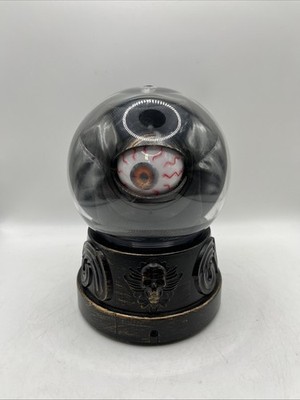 2016 Gemmy Halloween Talking Animated Crystal Ball Eyeball Motion Activated US9