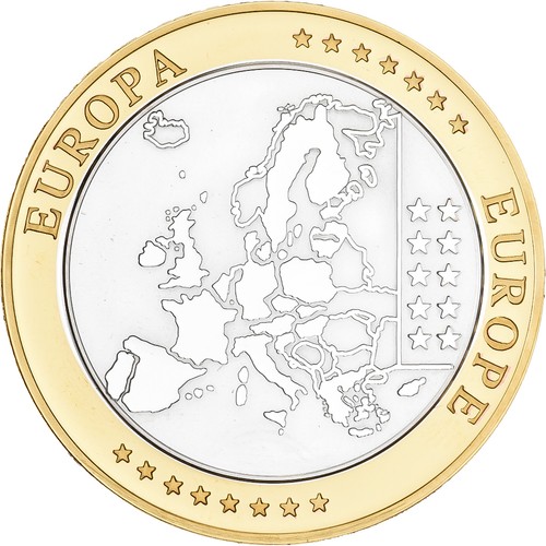 [#1525774] Italië, Medaille, L'Europe, Silver Plated Copper, FDC, FDC - Afbeelding 2 van 2