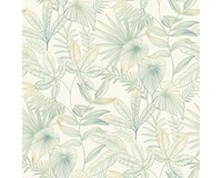 Vliestapete 580914 Country Charme BläTter GrüN
