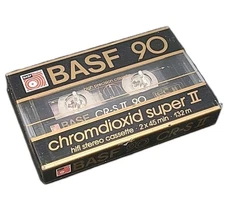 BASF  CHROMDIOXID  SUPER II  90  1985  TYPE II   BLANK CASSETTE (1) (SEALED)