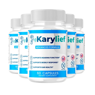 5-Pack Karylief Capsules - Premium Ear Health Support for Tinnitus - 300 Caps