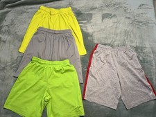 Lot Of 4 BCG Athletic Shorts Grey, Green, Yellow, Red Boys Size M-L