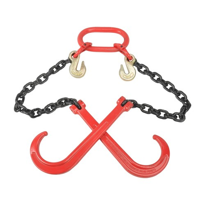 #ad G80 3 8quot; x 2#x27; V Bridle Tow Recovery Chain w 15quot; J Hook amp; Grab Hook 7100 lbs WLL $78.60