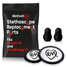 MotivatEM Stethoscope Replacement Part Kit for Littman Black