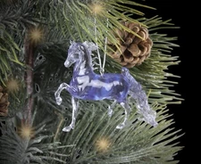 Christmas Clearware Horse Ornament ~ Breyer Stablemate Sized 1:32~ Royal Affair