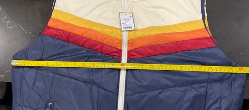 NWT Marine Layer Archive Boreal Puffer Vest Navy Sunset Colorblock Men's XL $158 image 5