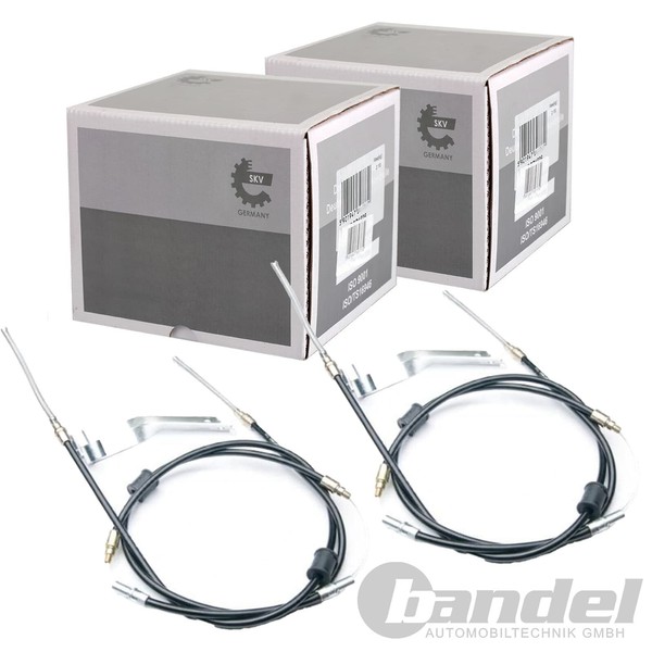 2X Esen SKV Handbremsseil Seilzug Handbremse Links+Rechts Passend FüR Ford Trans-image