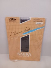Vintage Sabra Gray Grey pantyhose size Shown