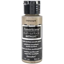 DecoArt Americana Multi-Surface Metallic Acrylic Paint 2oz-Champagne