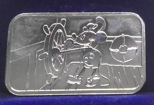 Steamboat Willie  1 oz .999 Silver Bar BU