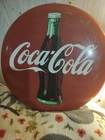 Vintage 24 inch round coca-cola button sign