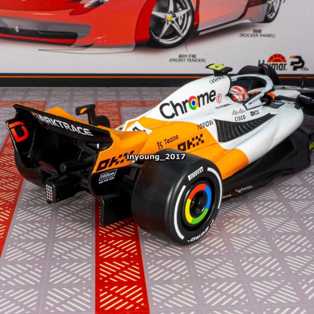 1:24 F1 McLaren MCL60 Model Car Diecast 2023 Formula 1 Monaco GP