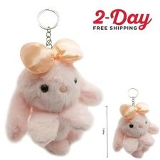 Amuseables Bow Plush Rabbit 16cm Ultra-Soft Perfect Keychain