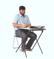 Folding study laptop computer classroom training Work From Home table chair set
