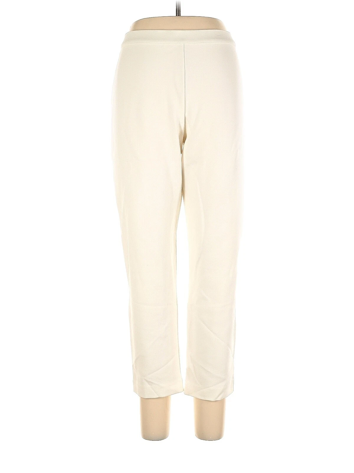 Pantalones de Tamaño Regular Joan Vass Blanco para Mujeres