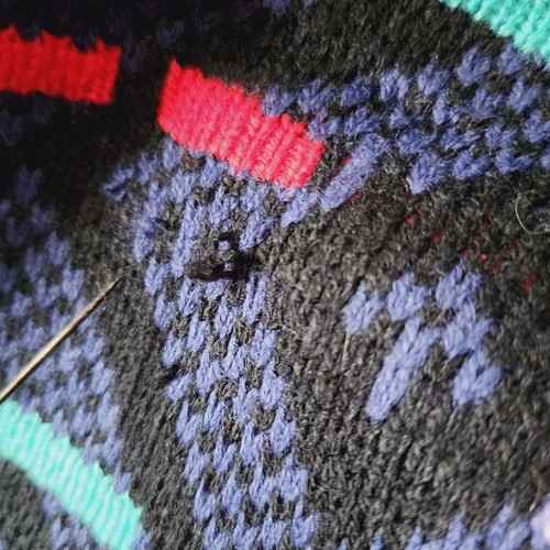 Vtg Saturdays Coogi Style Knit Sweater Men Lrg Multicolor EUC Geometric 3D Dad - Picture 10 of 10