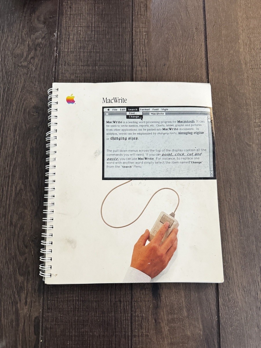 Apple Macintosh MacWrite User’s Guide 1984. Manual Version C | eBay