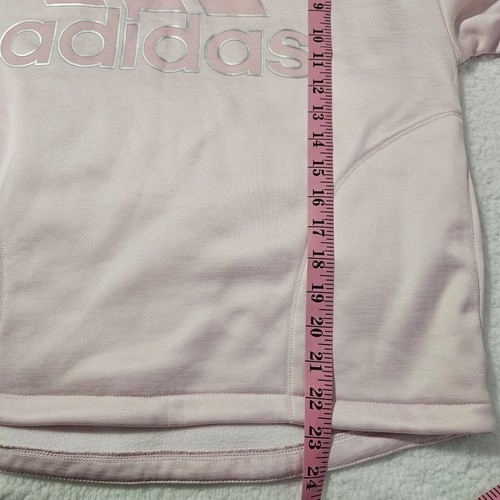 GIRLS ADIDAS PULLOVER PINK LOOSE FIT HOODIE SIZE XL (16) - Picture 10 of 12