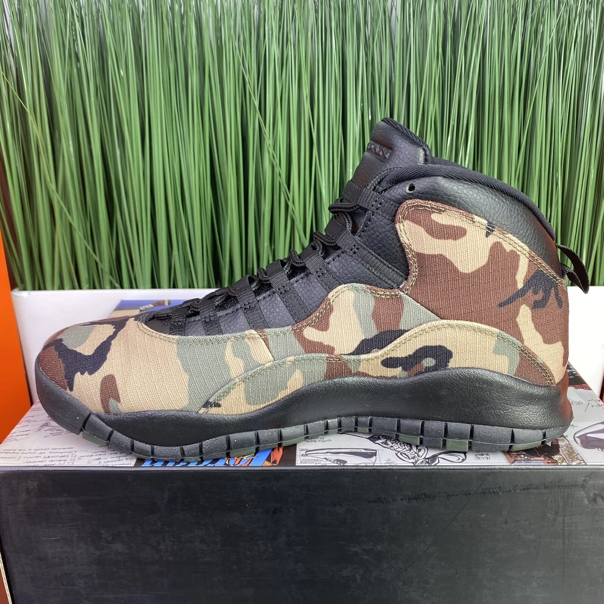 RARE Nike Air Jordan 10 X Retro Woodland Camo Black 310805-201 Size 9-14