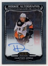 2022 2022-23 O-Pee-Chee Platinum Rookie Autographs #RHD Hunter Drew Anaheim Duck