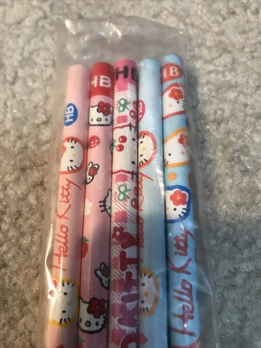 Sanrio Hello Kitty HB Wooden Collectible Pencils Pack New Unused 1996 Vintage - Picture 3 of 10
