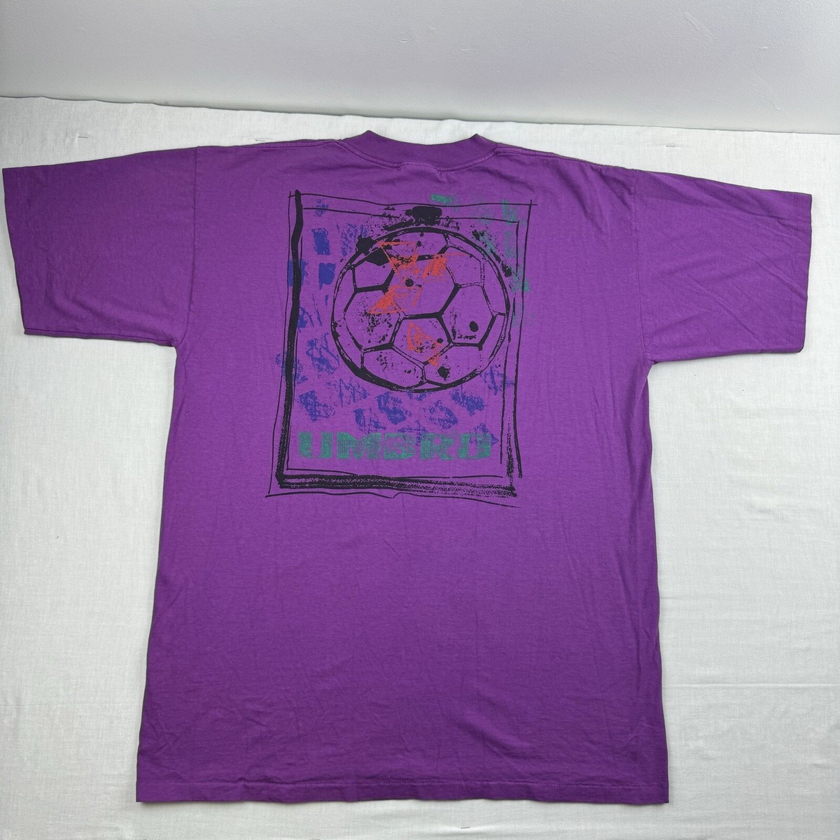 Vintage Umbro T Shirt Adult XL Purple Soccer Sports Big