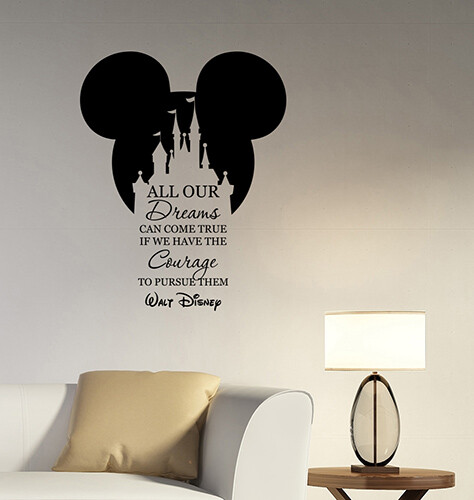 Walt Disney Zitat Wandtattoo Schloss Vinyl Aufkleber Poster Kunstdruck Dekor hq80 - Bild 1 von 2