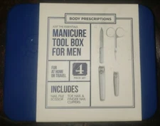 Body Prescriptions Manicure Tool Box For Men 4 Piece Set