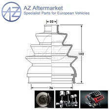 Fits Skoda Felicia 1.3 1.6 1.9 D AZ Front Outer CV Joint Boot Set 6U0498203A