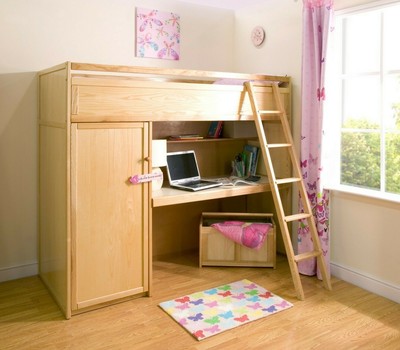 childrens bed with desk