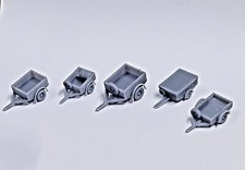 00 Gauge 1/76 Scale Model Trailer x5 Set Printed in Resin