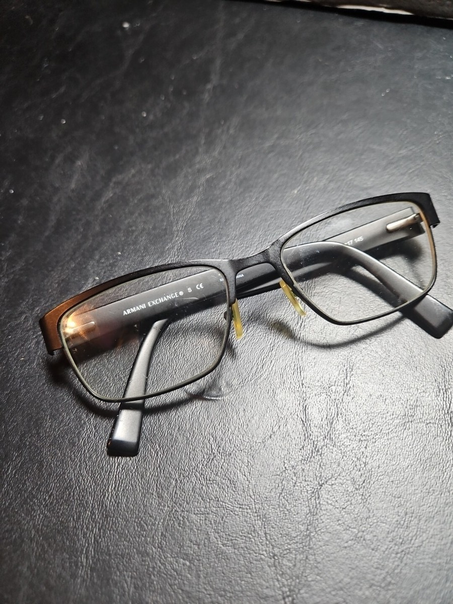 Armani Exchange Ax 1020 6063 Matte Black Authentic Eyeglasses 54-17-145 Armani Exchange AX 1020 6063 Matte Satin Black Eyeglasses  main image 3