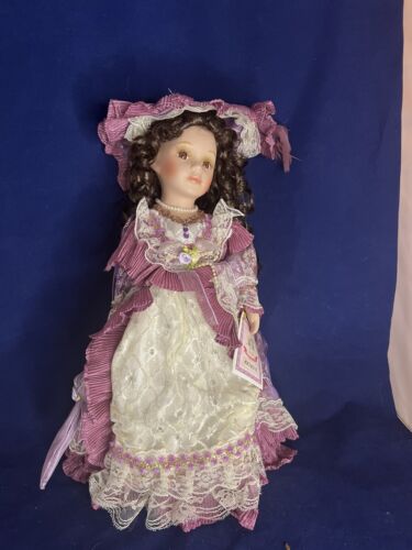 collectible dolls Doll Lavender Dress Embroidery Hat Umbrella￼￼ Vintage  style | eBay