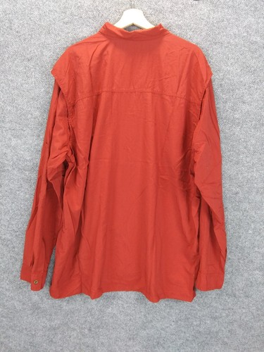 Eastern Mountain Sports Shirt Mens 2XL Red Long Sleeve 100% Nylon EMS - Picture 2 of 12