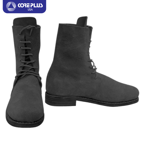 Zapato Guerra Civil Colonial Botas de Cuero Hasta el Tobillo - Botas con Cordones para Hombre Negras - Imagen 2 de 4