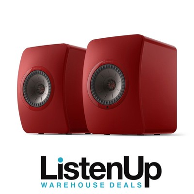 KEF LS50 Wireless II HiFi Powered Speakers - Pair - Crimson Red