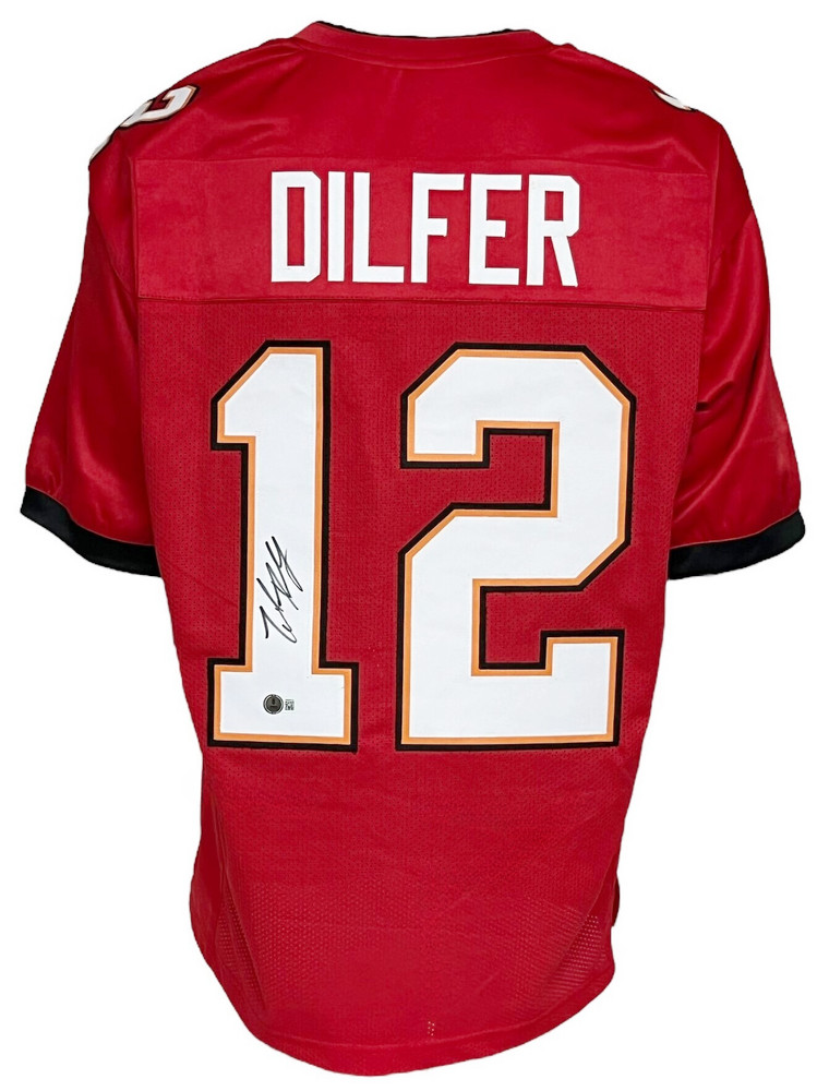 Tampa Bay Buccaneers Trent Dilfer Autographed Pro Style Jersey BECKETT Authen...