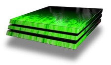 Skin for PS4 Pro Console Fire Green