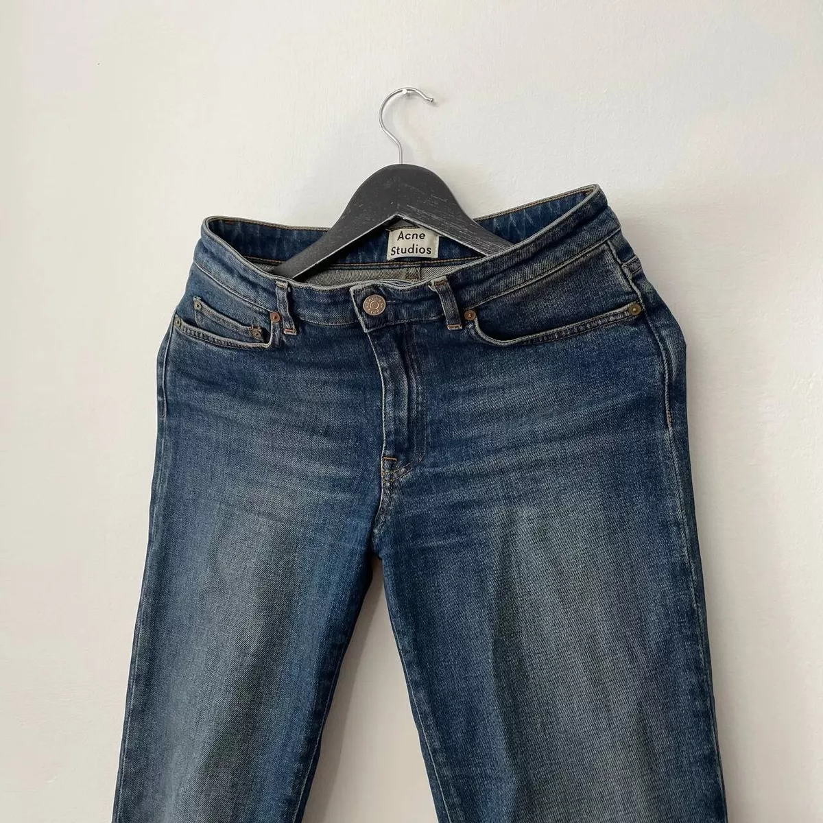 Acne Studios Row STR Vintage Mid Rise Stretch Jeans Size 25 x 32 Blue