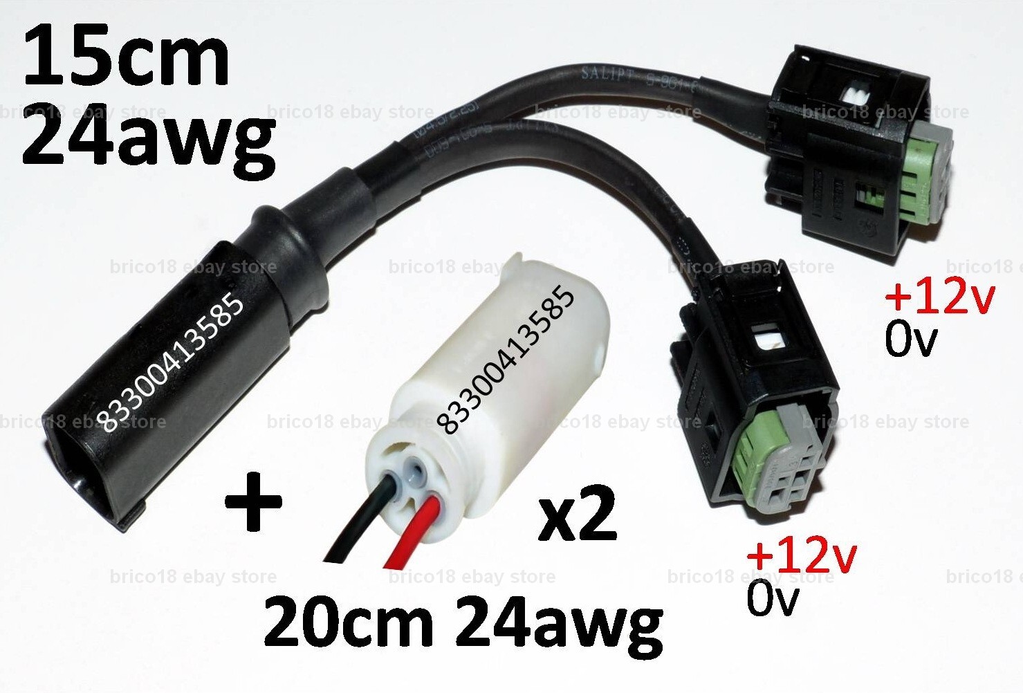 Faisceau 83300413585 BMW prise 2p x2w pour moto R 1200 1250 1300 GS RT