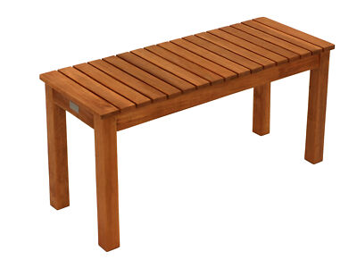 Gartenbank Hockerbank Sitzbank Gartenmöbel  ohne Lehne MERIDA78cm, Holz, 2. WAHL