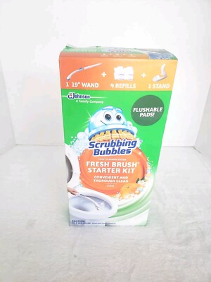Scrubbing Bubbles Fresh Brush Toilet Bowl Cleaning System Starter Kit Citrus