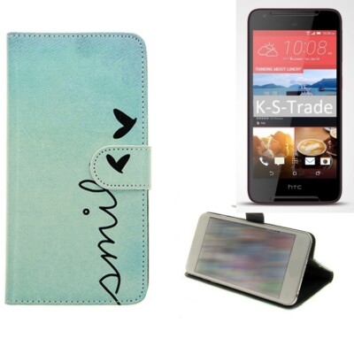 360° Schutz Hülle für HTC Desire 628 Wallet Case Design smile