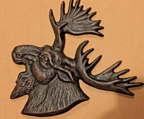 Gusseisen Elchkopf Skulptur Rustikale Hütte, See Haus Deko - Bild 2 von 7