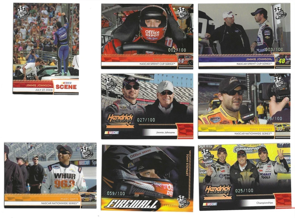 2009 Press Pass GOLD HOLOFOIL #93 Tony Stewart #071/100! ONE CARD ONLY! - Image 2 of 4