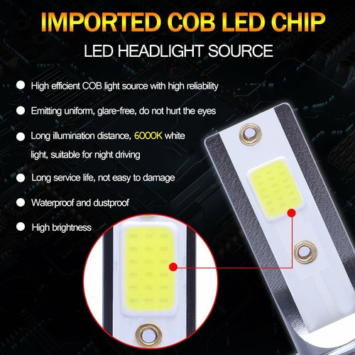 Kit de 2 pares de bombillas LED 8000K azul hielo H9 H11 alto + bajo haz 240 W - Imagen 5 de 12
