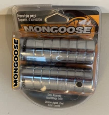 NOS Mongoose Freestyle BMX Bike Pegs Chrome Steel