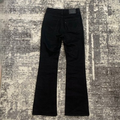 LEVI'S Damen 725 High Rise Bootcut Jeans Flare Größe W26 L30 Schwarz