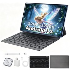 10.1inch Tablet 12GB RAM 128GB ROM Deca Core Touchscreen Keyboard Android 13