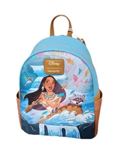  Loungefly Disney Pocahontas Just Around The River Bend Mini Backpack NWT 